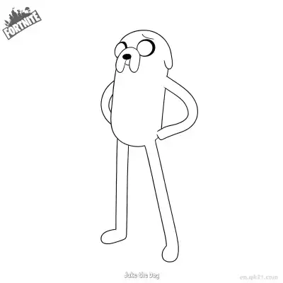Free printable Jake the Dog 02 Coloring Page - Free PDF Printable Fortnite Coloring Sheets coloring page